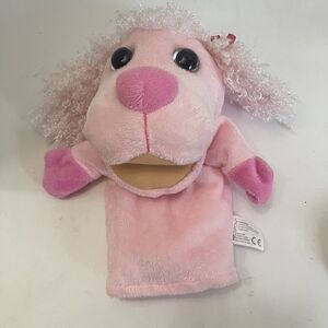 KellyToy Pink Poodle Hand Puppet Plush Stuffed Animal Toy Dog